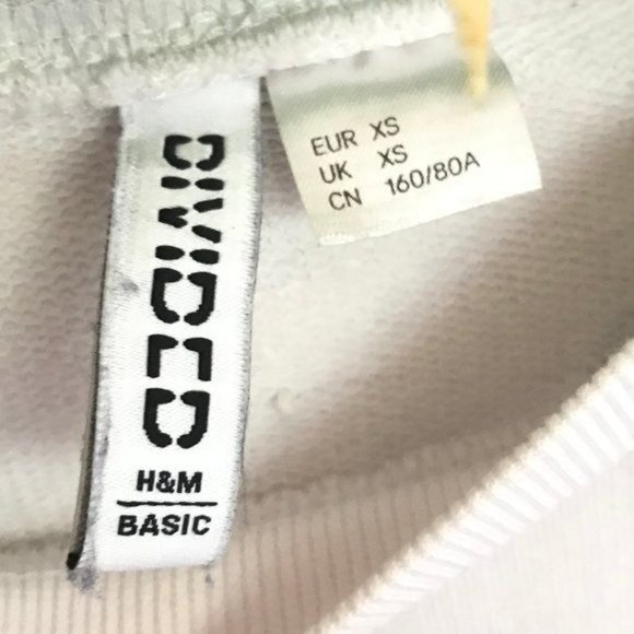 Divided H&M Crop Top White Black Polka-dots  Sweaters Juniors XS - Picture 6 of 6